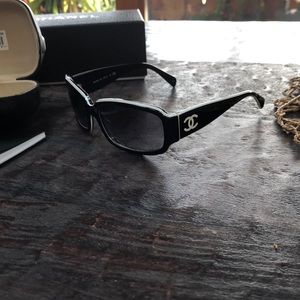Black and White Chanel Sunglasses
